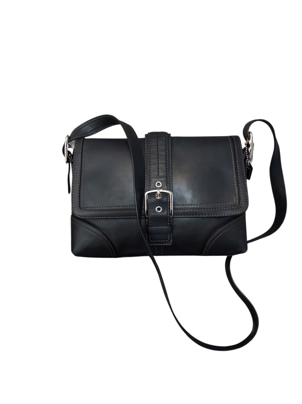 Coach Y2K Soho Leather Flap Buckle Shoulder Bag Gently Loved No. F11196